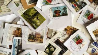 記念切手　外国の切手と封筒